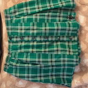 Size Large Her universe Slytherin plaid skirt
